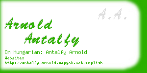 arnold antalfy business card